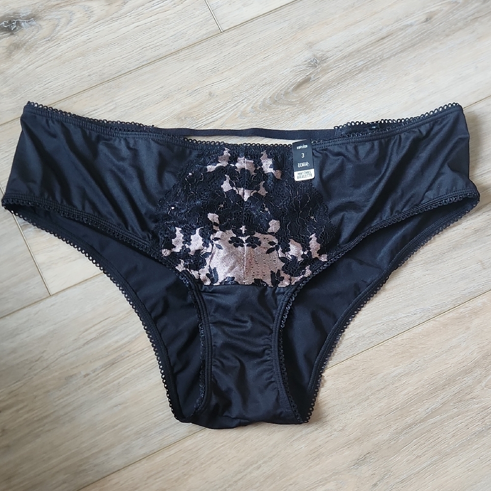 Black and Pink Lace Panties